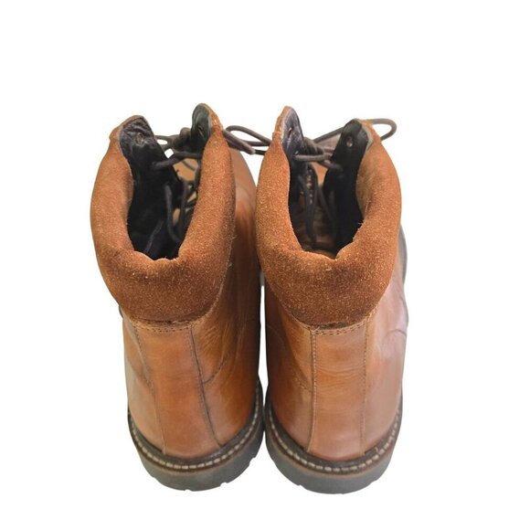 Base London Elk Leather Boots Lace Up Lug Sole Cognac Size 44/11 main image 7